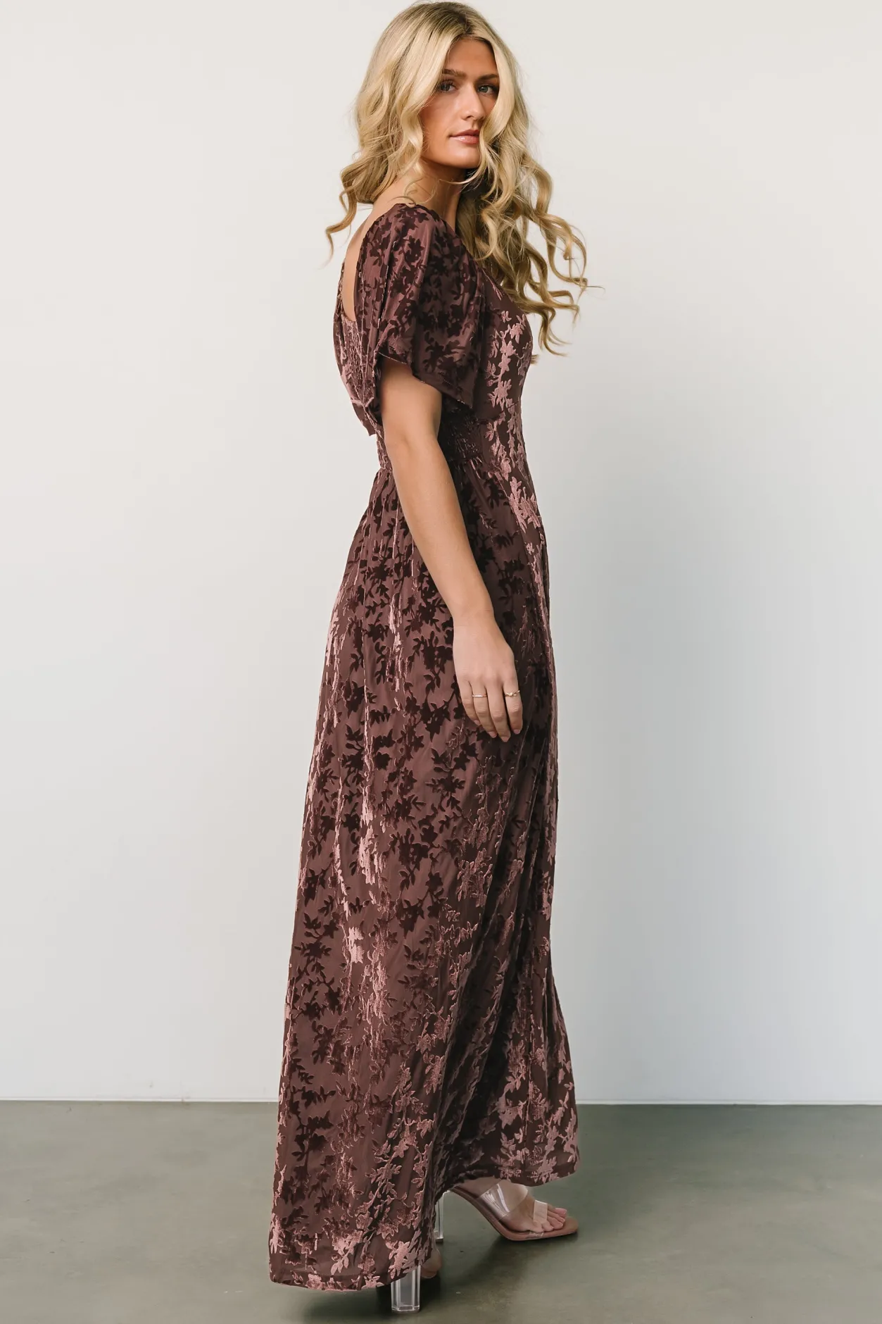 Outlet Baltic Born Everley Velvet Maxi Dress | Espresso