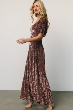 Outlet Baltic Born Everley Velvet Maxi Dress | Espresso