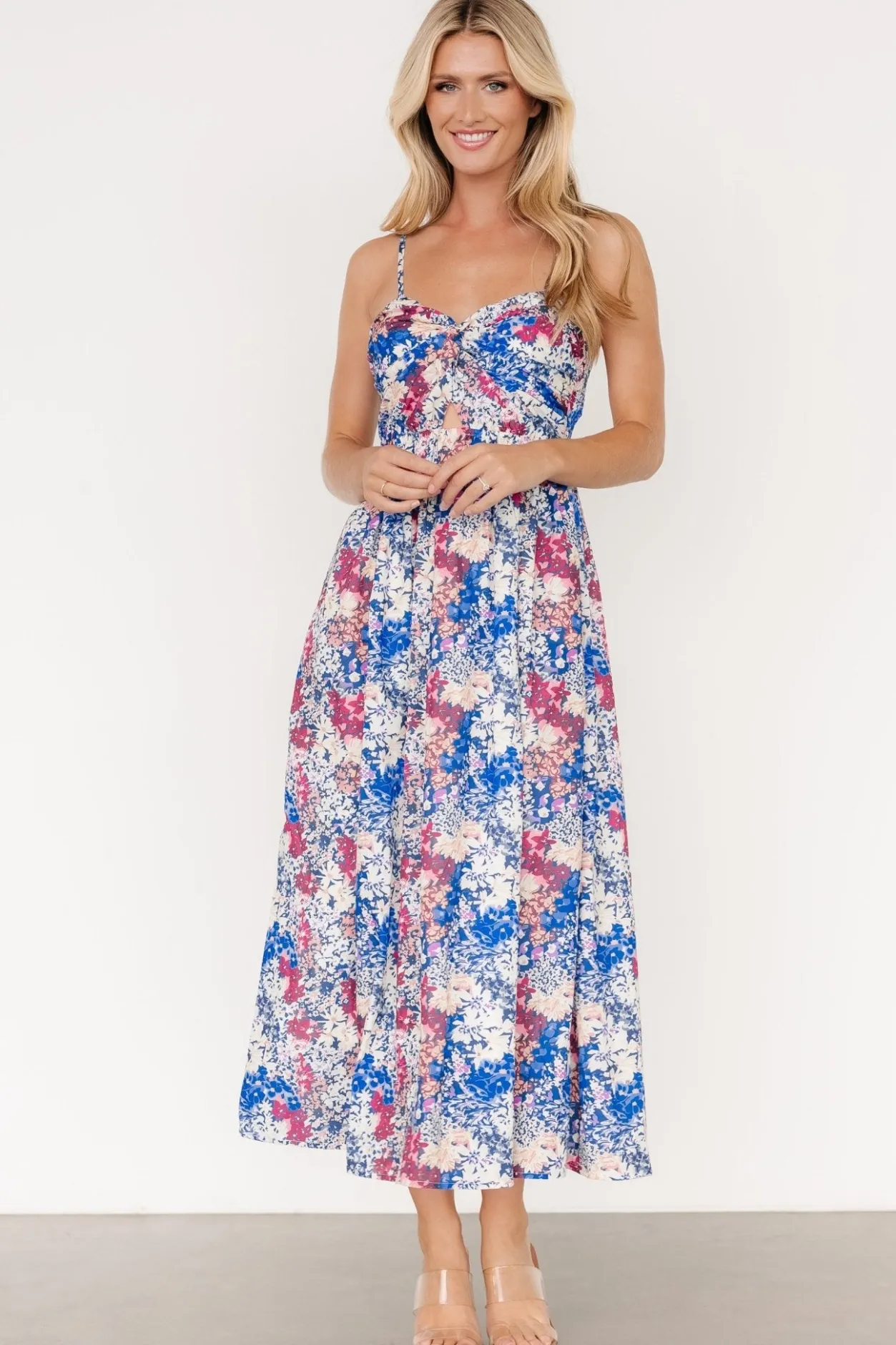 Discount Baltic Born Evette Sweetheart Tank Dress | Blue Multi BlueMulti