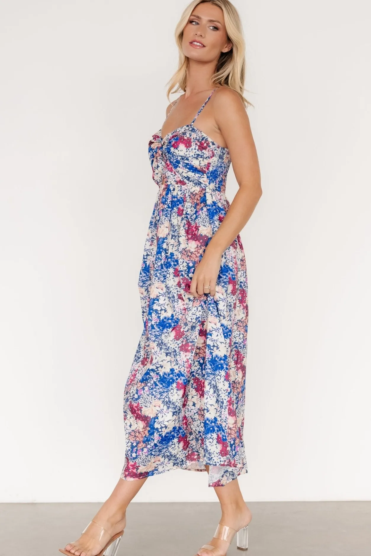Discount Baltic Born Evette Sweetheart Tank Dress | Blue Multi BlueMulti
