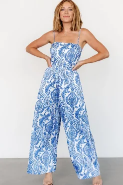 Online Baltic Born Evia Jumpsuit | Blue + White Print Blue+WhitePrint