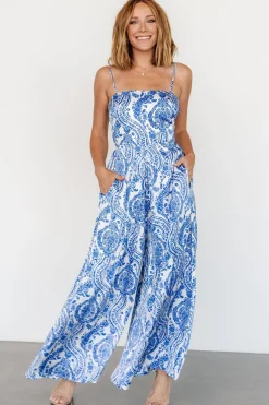 Online Baltic Born Evia Jumpsuit | Blue + White Print Blue+WhitePrint