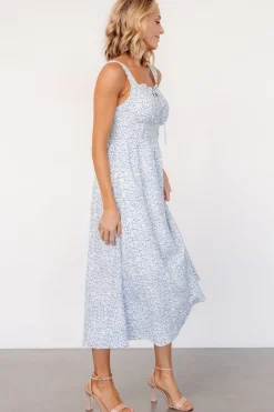 Clearance Baltic Born Evonne Midi Dress | Blue Floral BlueFloral