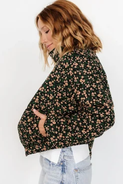 Clearance Baltic Born Ezra Puffer Jacket | Black Print BlackPrint
