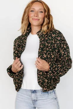 Clearance Baltic Born Ezra Puffer Jacket | Black Print BlackPrint