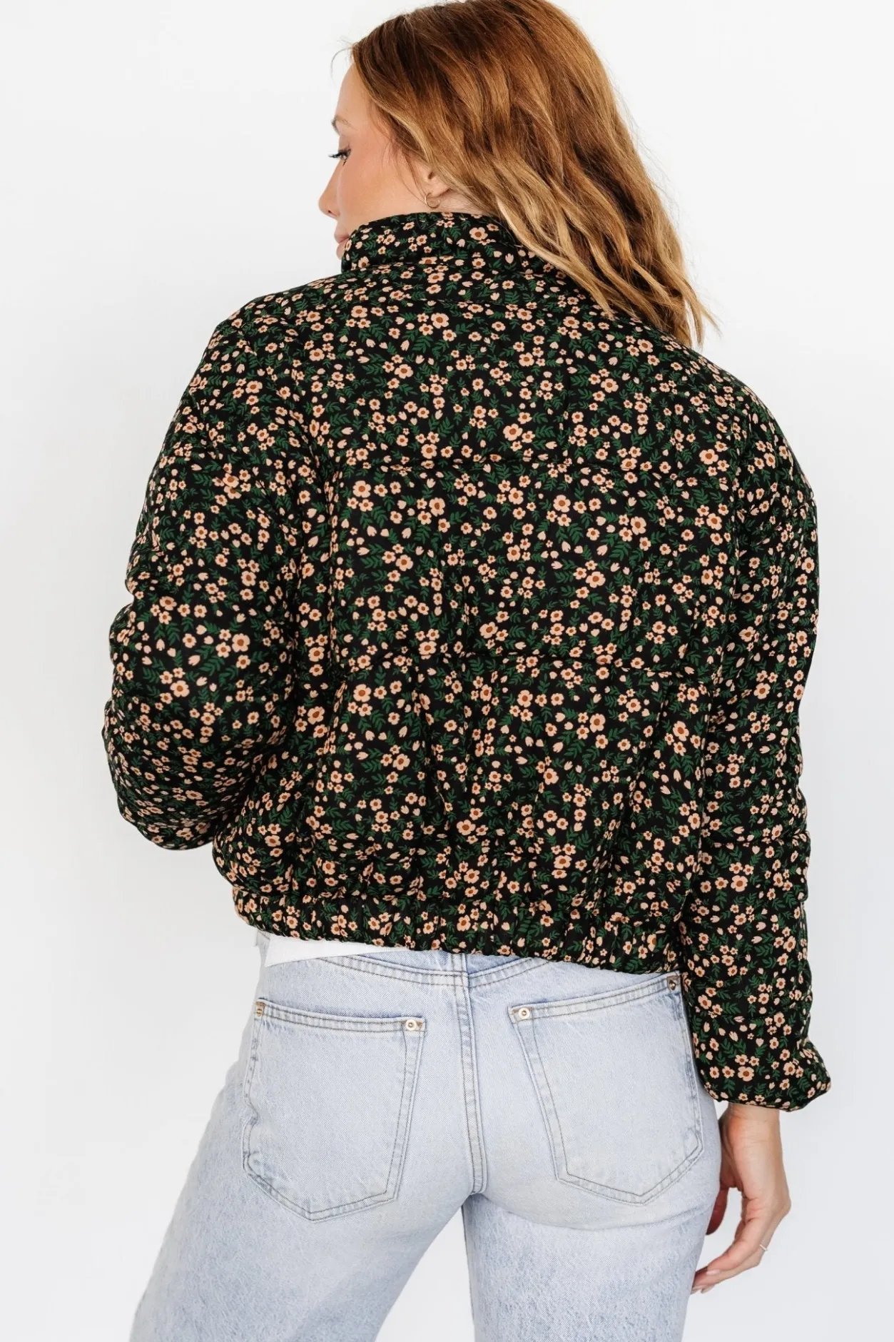 Clearance Baltic Born Ezra Puffer Jacket | Black Print BlackPrint