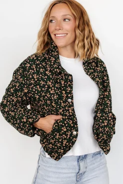 Clearance Baltic Born Ezra Puffer Jacket | Black Print BlackPrint