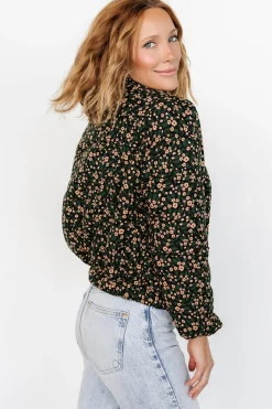 Clearance Baltic Born Ezra Puffer Jacket | Black Print BlackPrint