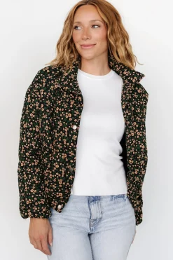 Clearance Baltic Born Ezra Puffer Jacket | Black Print BlackPrint