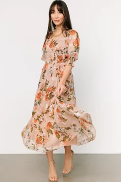 Online Baltic Born Fabian Jacquard Midi Dress | Dusty Mauve Multi DustyMauveMulti