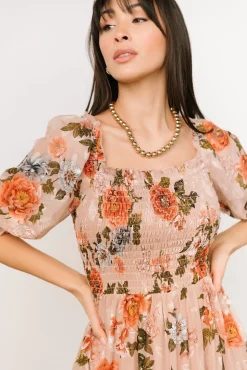 Online Baltic Born Fabian Jacquard Midi Dress | Dusty Mauve Multi DustyMauveMulti