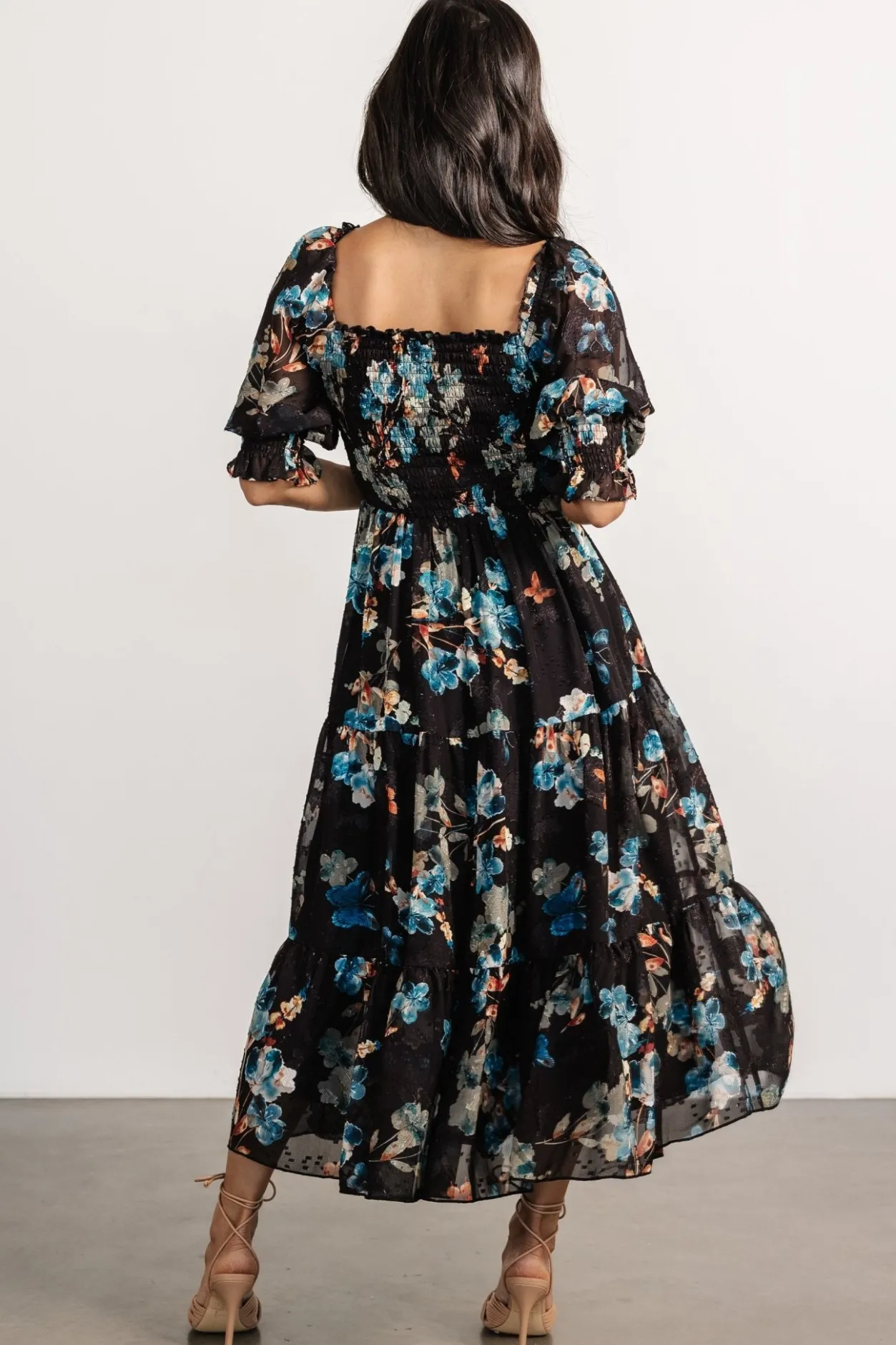 Best Baltic Born Fabian Jacquard Midi Dress | Black + Blue Multi Black+BlueMulti