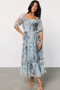 New Baltic Born Fabian Jacquard Midi Dress | Light Blue Multi LightBlueMulti