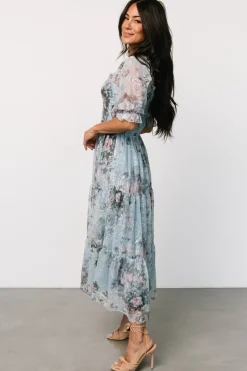 New Baltic Born Fabian Jacquard Midi Dress | Light Blue Multi LightBlueMulti