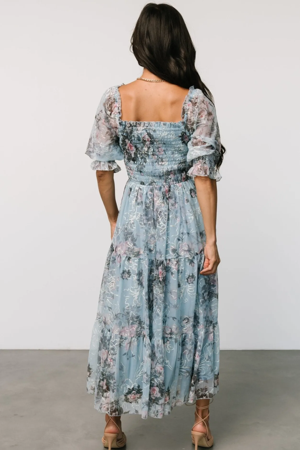 New Baltic Born Fabian Jacquard Midi Dress | Light Blue Multi LightBlueMulti