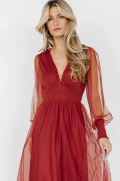 Fashion Baltic Born Fabric Swatch - Layla Tulle | Terracotta