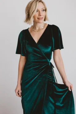 Sale Baltic Born Fabric Swatch - Meghan Velvet | Emerald