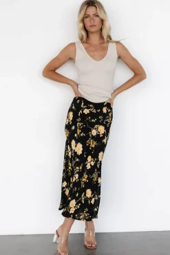 Outlet Baltic Born Fairchild Skirt | Black Floral BlackFloral