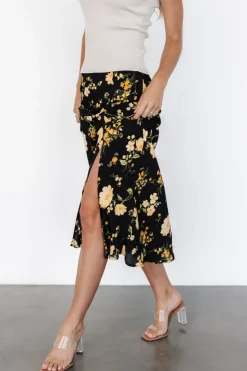 Outlet Baltic Born Fairchild Skirt | Black Floral BlackFloral