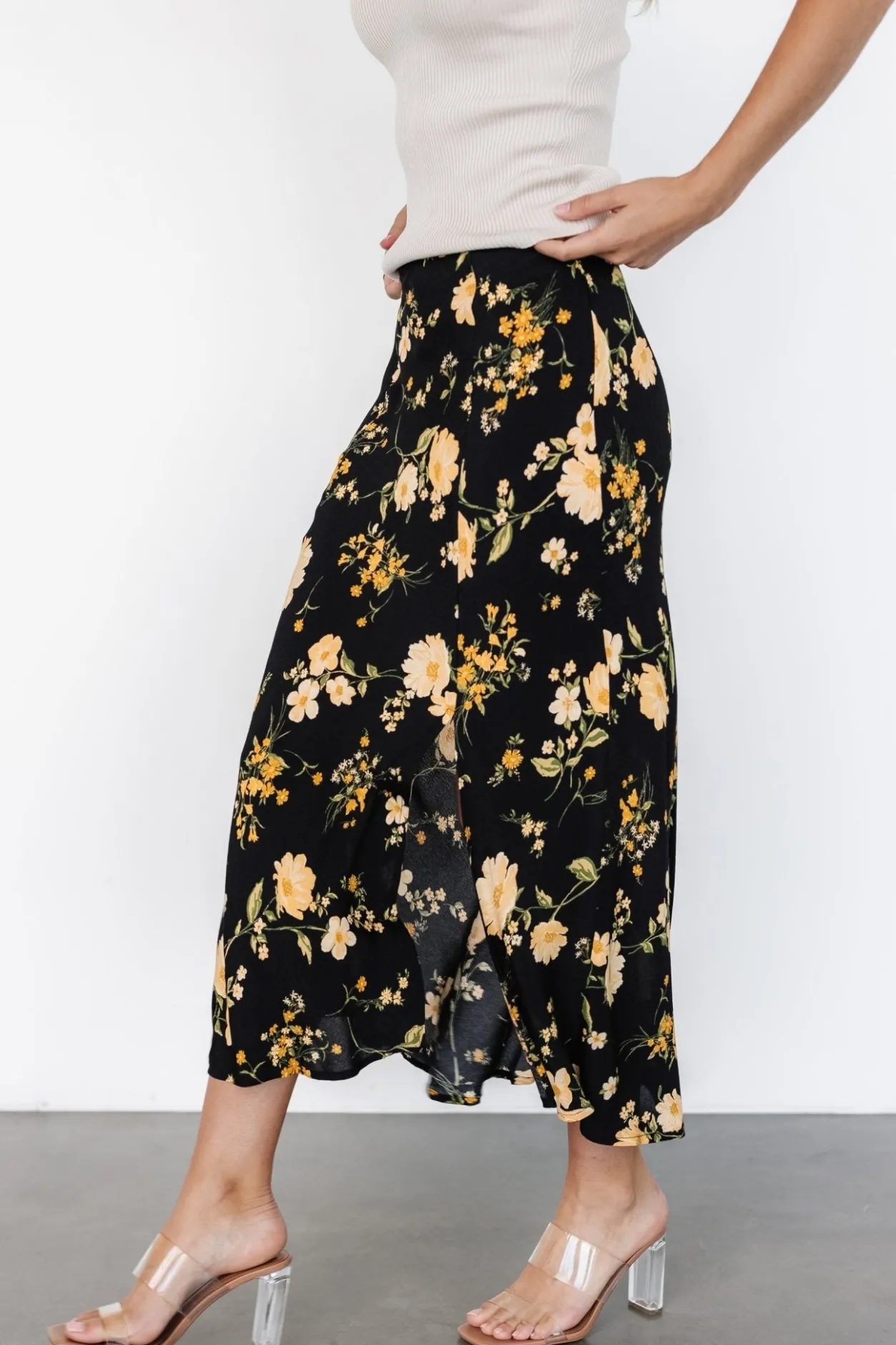 Outlet Baltic Born Fairchild Skirt | Black Floral BlackFloral