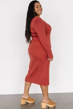 Hot Baltic Born Fairmount Ribbed Midi Dress | Clay