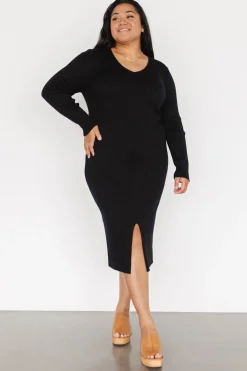 Outlet Baltic Born Fairmount Ribbed Midi Dress | Black
