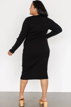Outlet Baltic Born Fairmount Ribbed Midi Dress | Black
