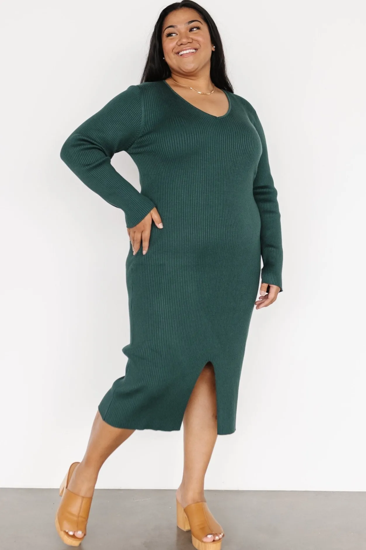 Online Baltic Born Fairmount Ribbed Midi Dress | Green