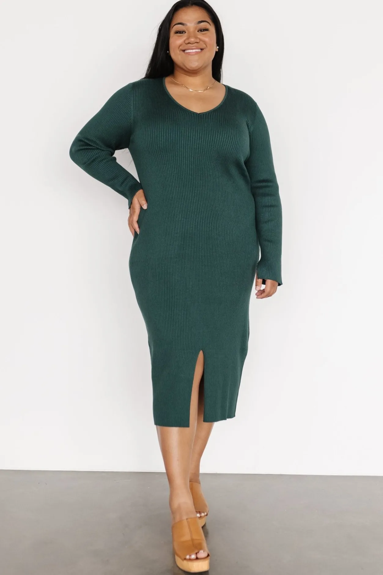 Online Baltic Born Fairmount Ribbed Midi Dress | Green
