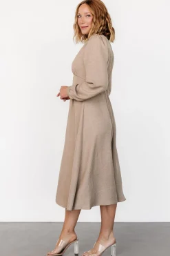 Online Baltic Born Faith Button Midi Dress | Taupe