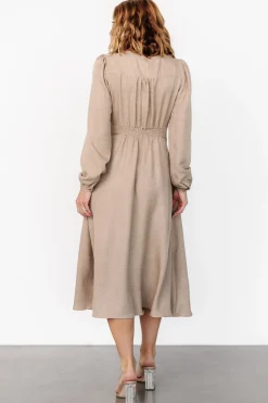 Online Baltic Born Faith Button Midi Dress | Taupe