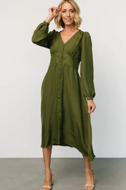 Best Baltic Born Faith Button Midi Dress | Olive