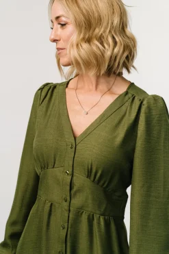 Best Baltic Born Faith Button Midi Dress | Olive
