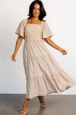 New Baltic Born Fauna Lace Top Dress | Natural