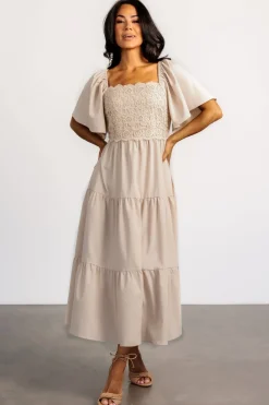 New Baltic Born Fauna Lace Top Dress | Natural