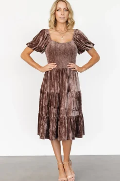 Best Baltic Born Fay Velvet Midi Dress | Cocoa
