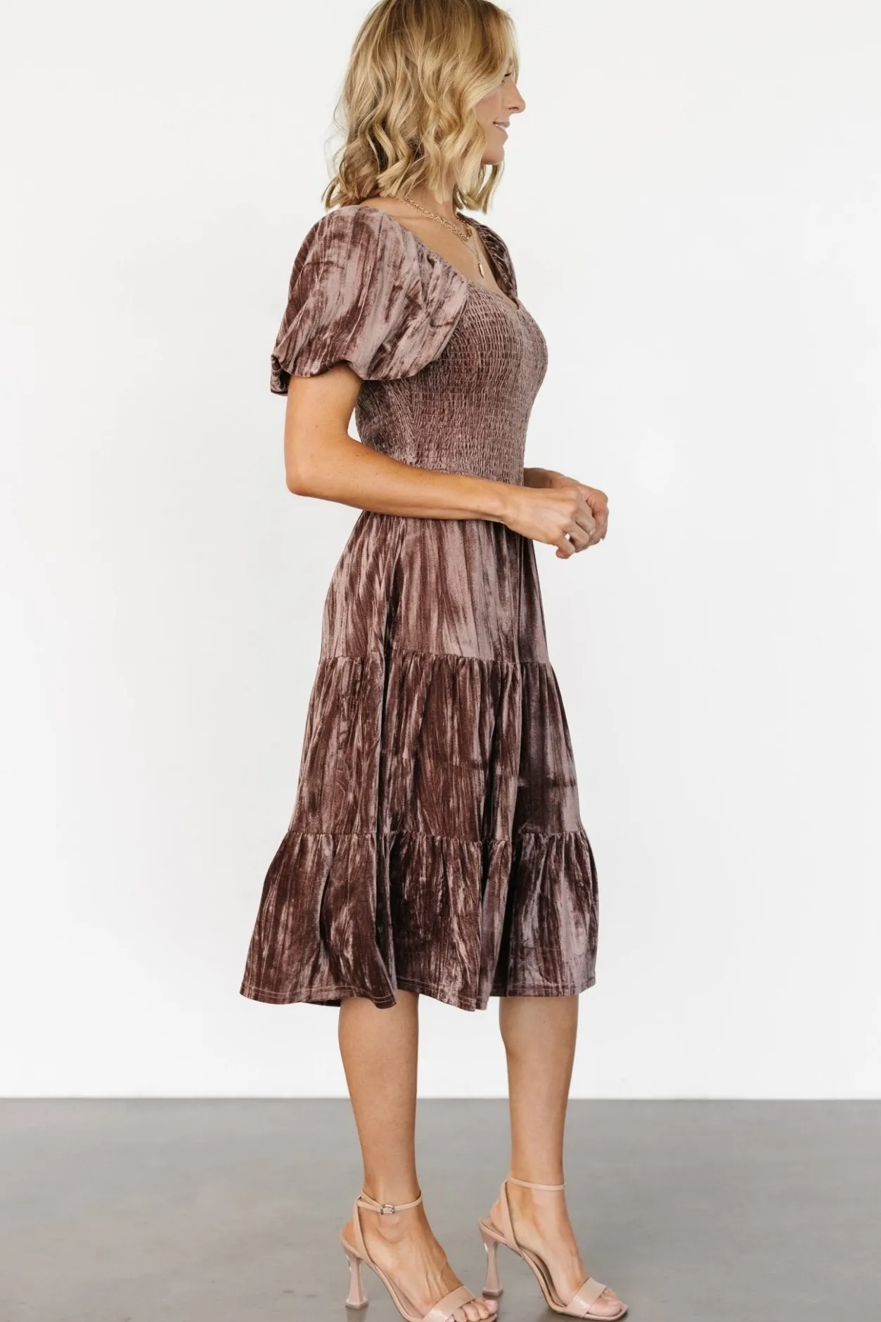 Best Baltic Born Fay Velvet Midi Dress | Cocoa