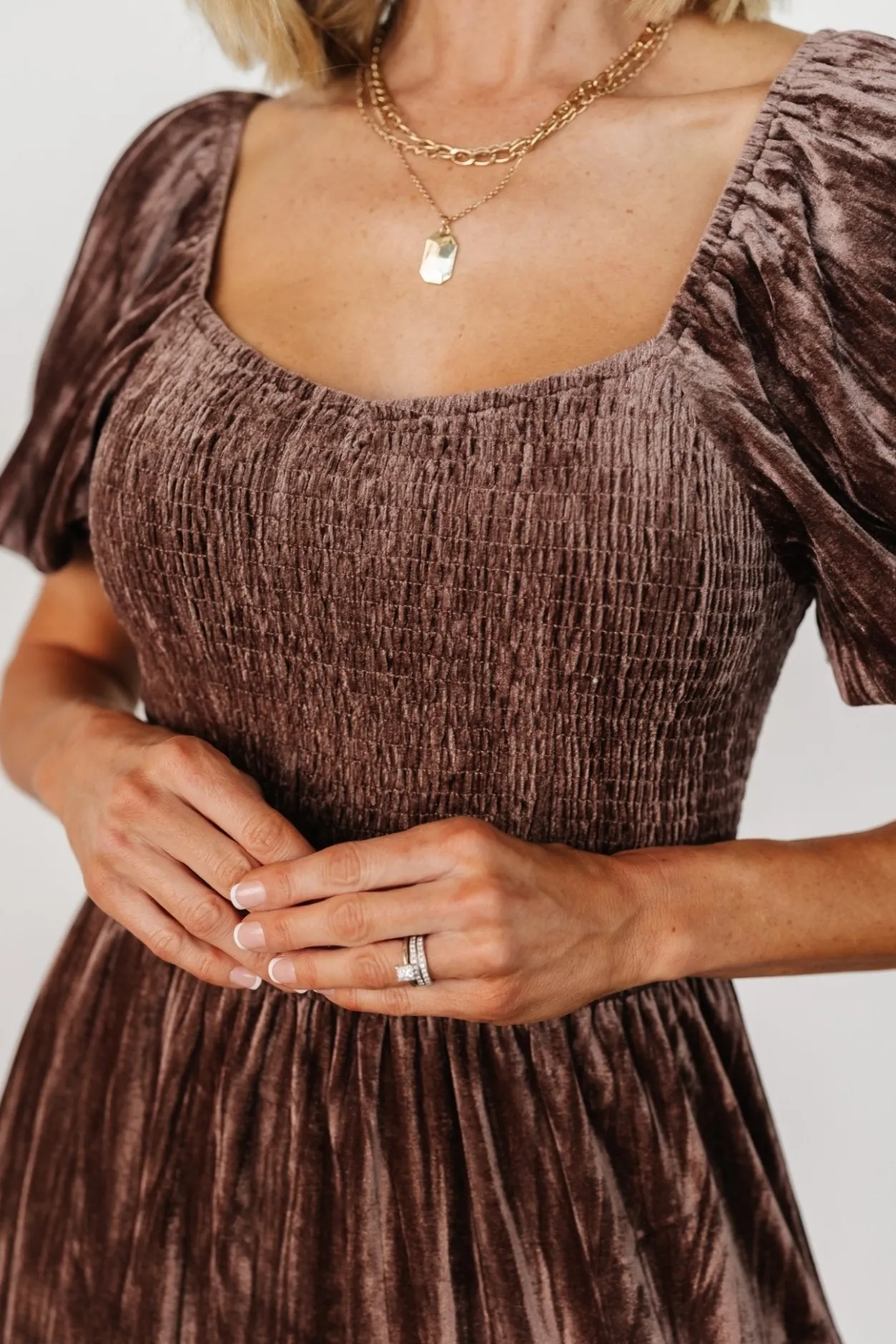 Best Baltic Born Fay Velvet Midi Dress | Cocoa