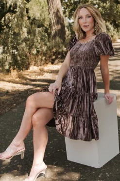 Best Baltic Born Fay Velvet Midi Dress | Cocoa