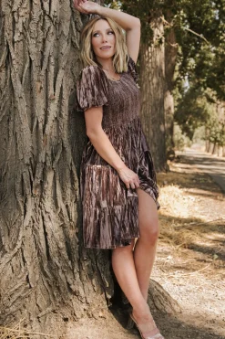 Best Baltic Born Fay Velvet Midi Dress | Cocoa
