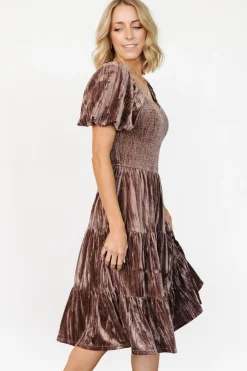 Best Baltic Born Fay Velvet Midi Dress | Cocoa