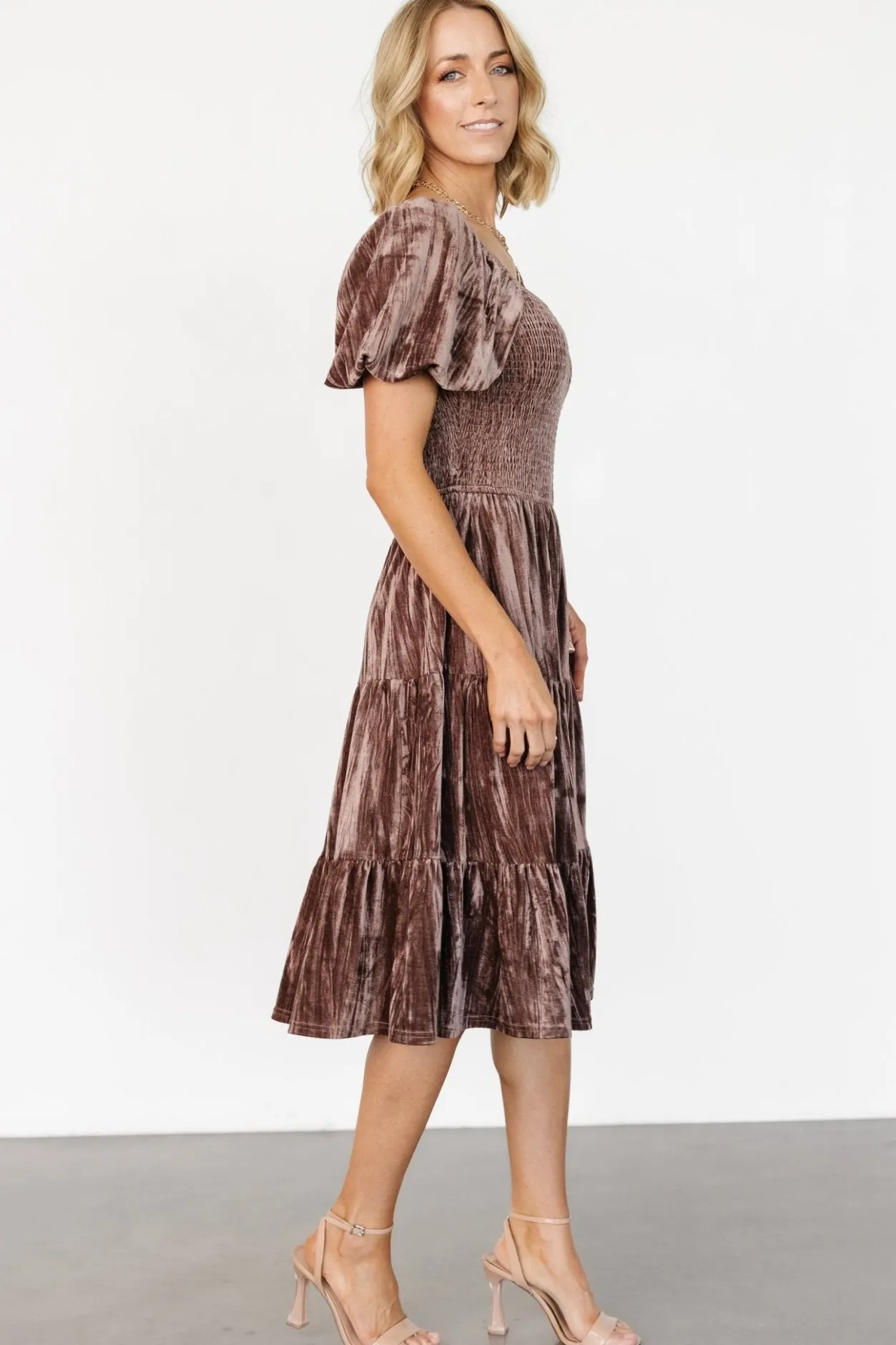 Best Baltic Born Fay Velvet Midi Dress | Cocoa