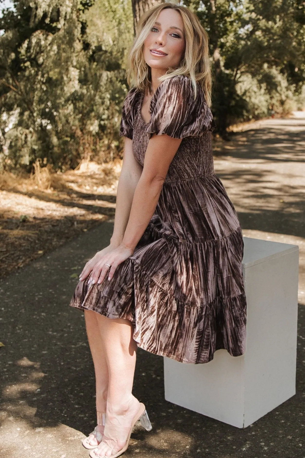 Best Baltic Born Fay Velvet Midi Dress | Cocoa