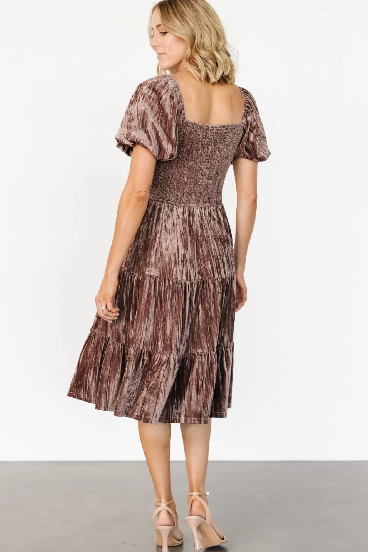 Best Baltic Born Fay Velvet Midi Dress | Cocoa