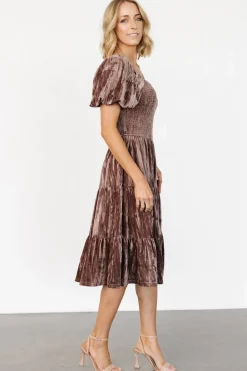 Best Baltic Born Fay Velvet Midi Dress | Cocoa