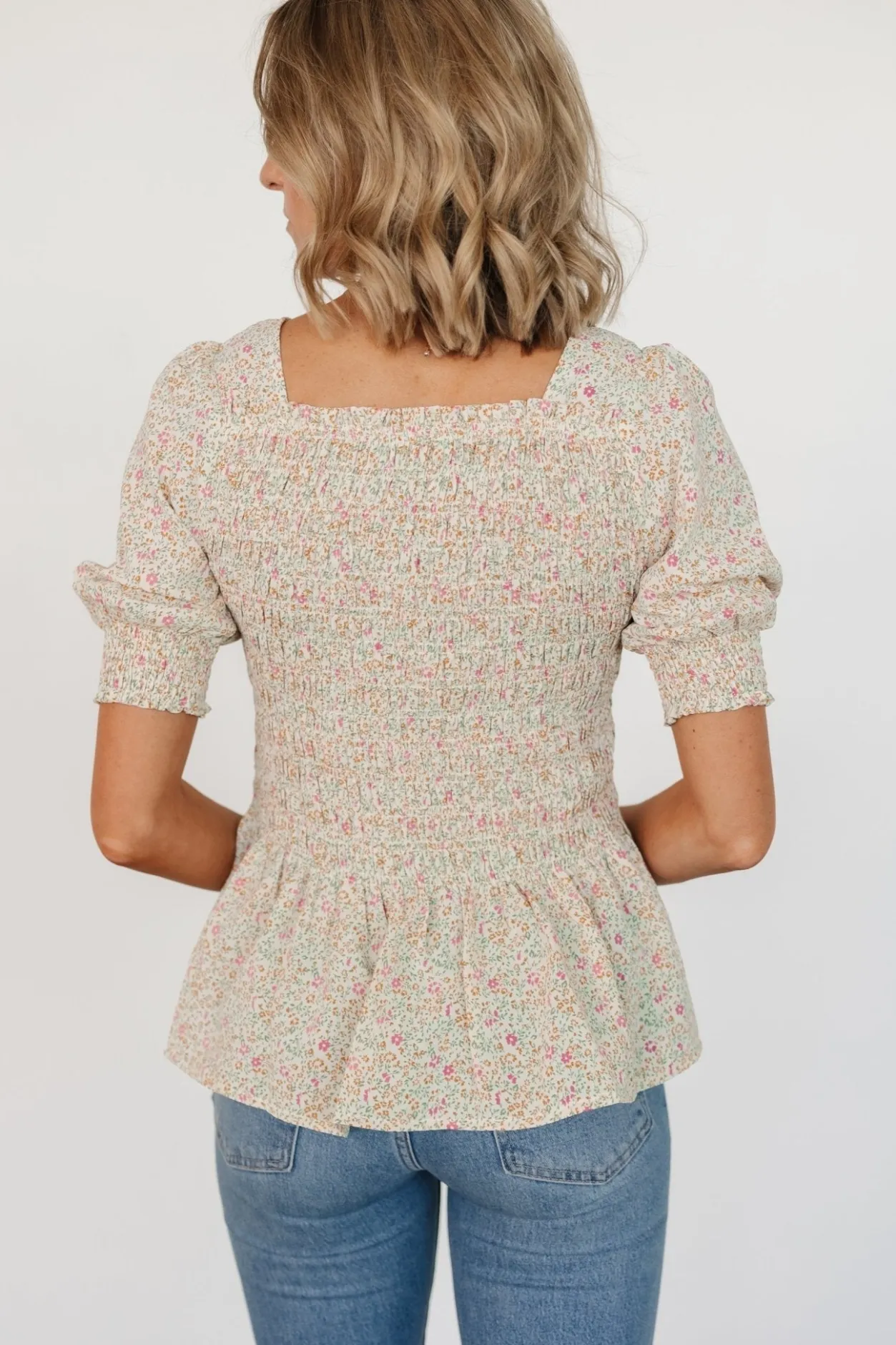 Online Baltic Born Felice Smocked Top | Cream Print CreamPrint
