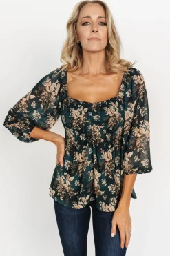 Fashion Baltic Born Fenna Smocked Top | Topaz Floral TopazFloral