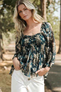 Fashion Baltic Born Fenna Smocked Top | Topaz Floral TopazFloral