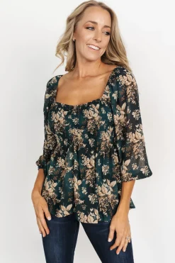 Fashion Baltic Born Fenna Smocked Top | Topaz Floral TopazFloral
