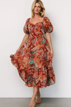 Hot Baltic Born Ferentino Puff Sleeve Dress | Multi